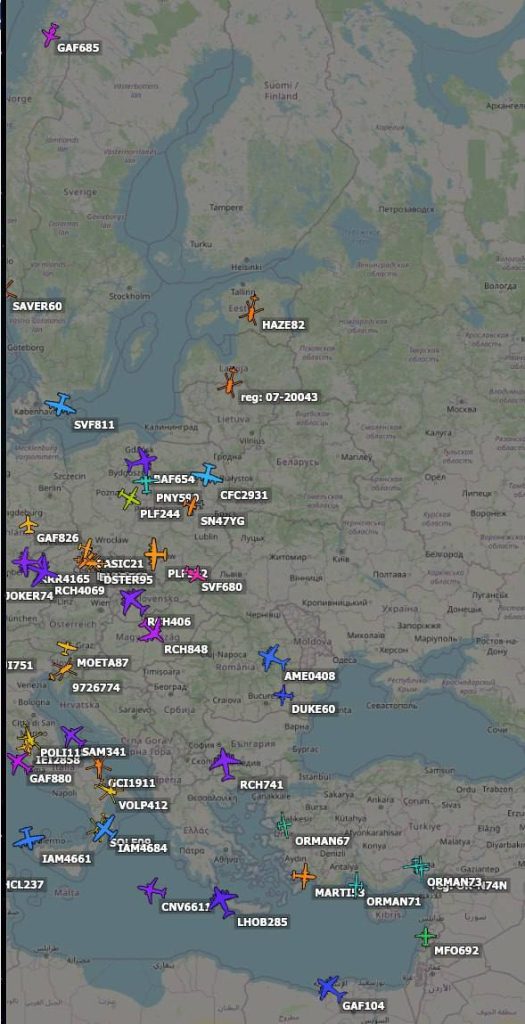 АКТИВНОСТЬ ДРЛО НАТО 11/07/2024 13:30 по Московскому времени