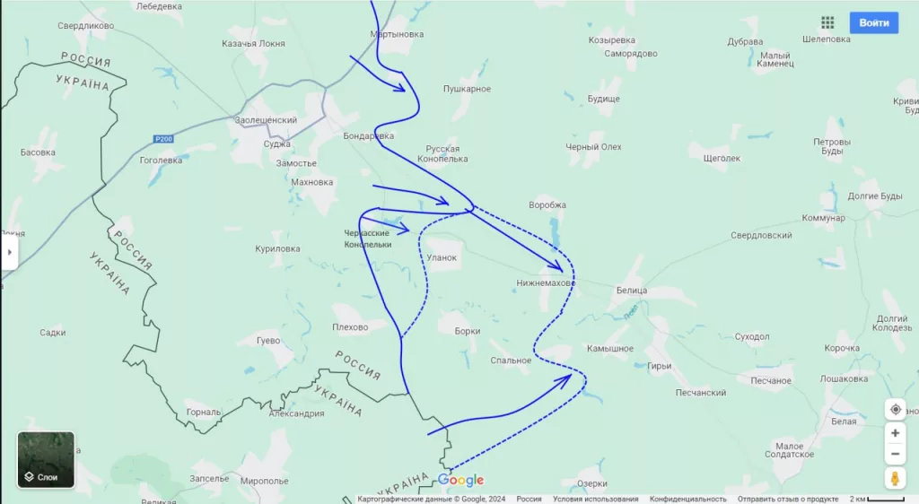 Юрий Подоляка - Курское направление: обстановка на 20.00 16.06.24 — то Суджи и далее на юг