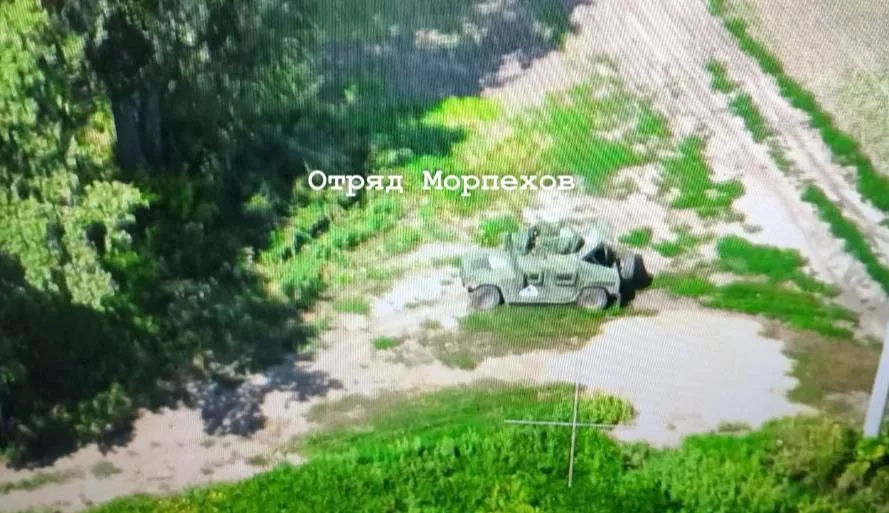 Морпехи 810 бригады затрофеили американский "Хаммер" в боях в Курском приграничье