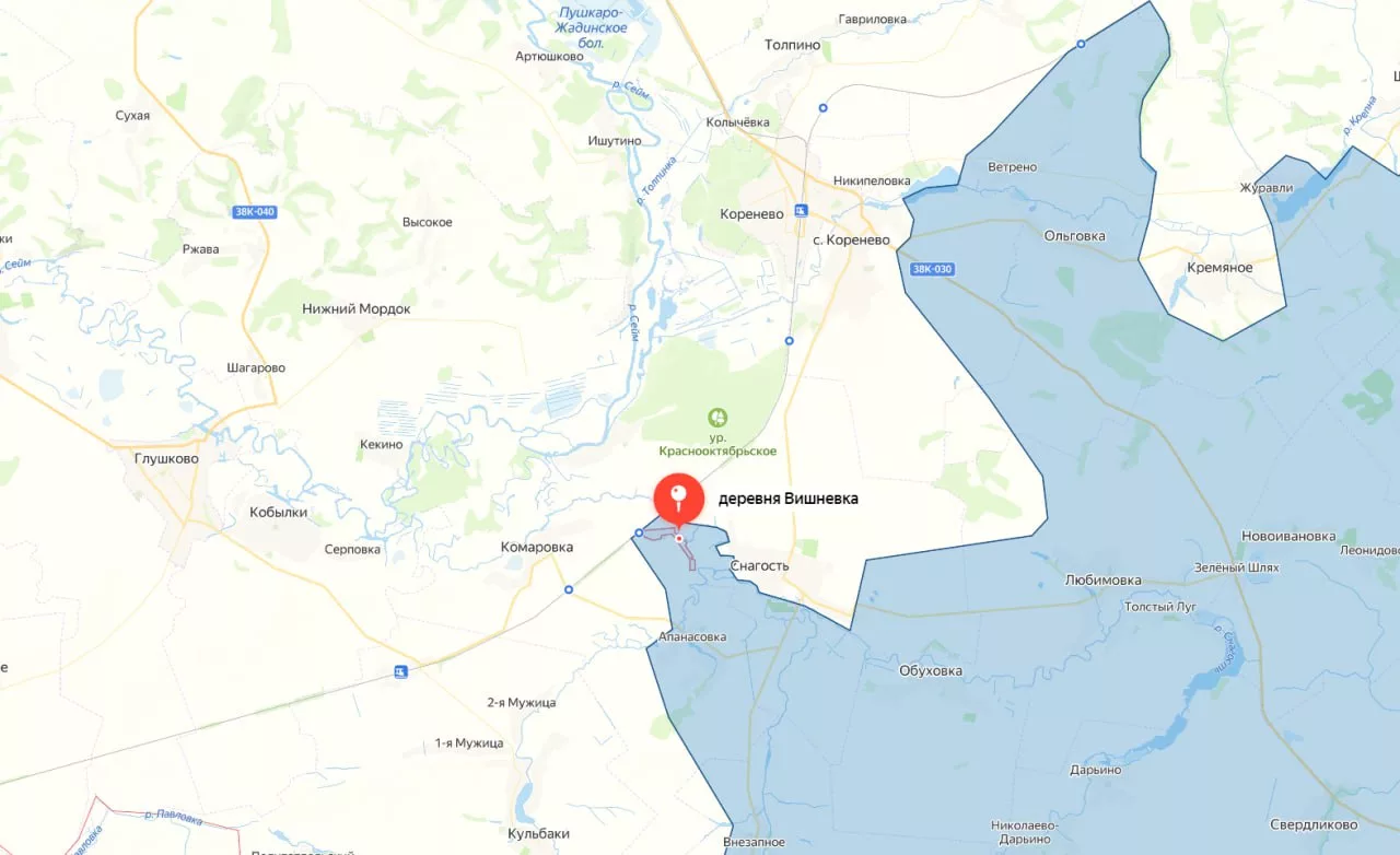 Удары FPV-дронов по американскому M113 и турецкому Kirpi в деревне Вишневка (между Коренево и Глушково), Курская область