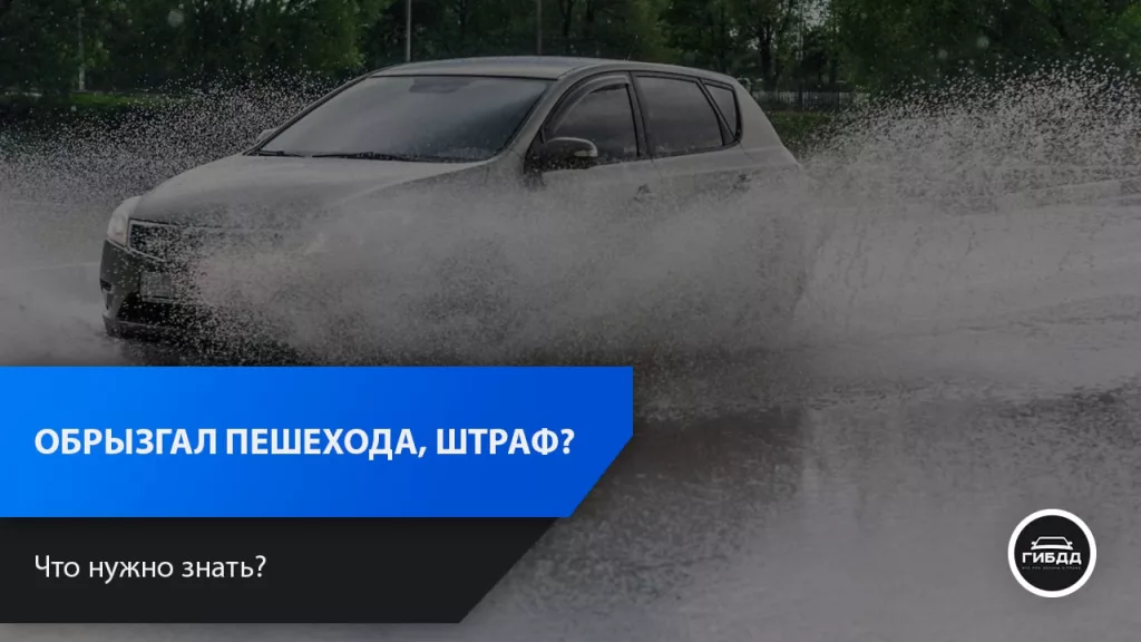 Водителя могут наказать, если он обрызгал пешехода