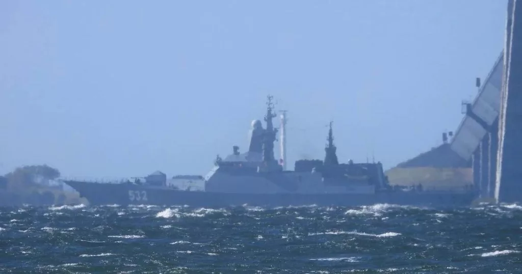 Большой десантный корабль «Александр Шабалин», корветы «Бойкий» и «Сообразительный» сегодня вошли в Балтийское море