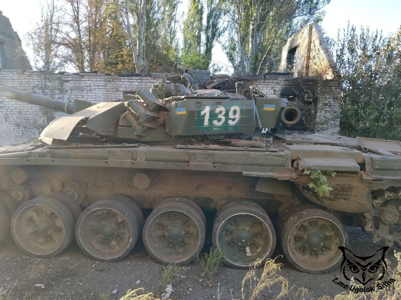 Трофейный украинский танк Т-72АТ