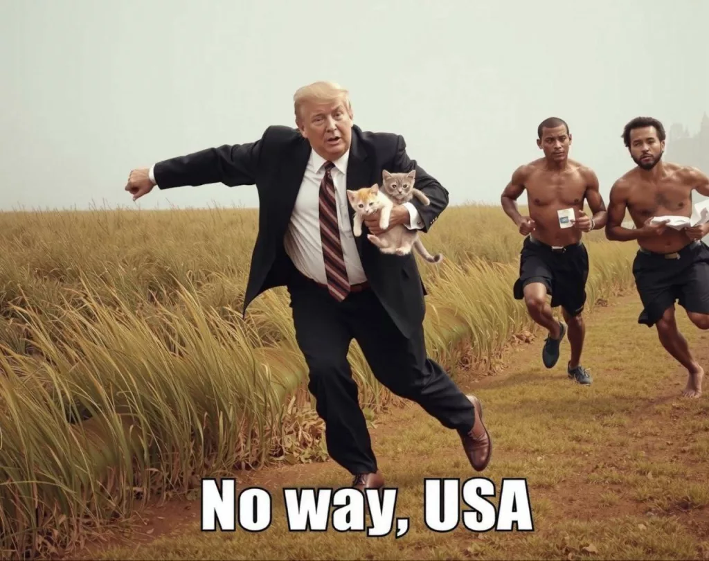 Творчество американцев и нейросетей по мотивам заботы Трампа о животных