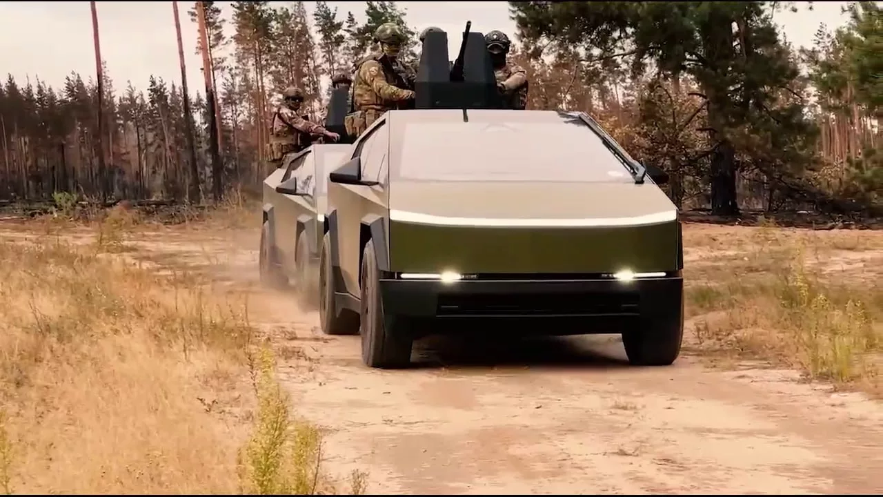 Два автомобиля Tesla Cybertruck вооруженные 12,7-мм пулемётами Browning M2 отправлены в зону СВО