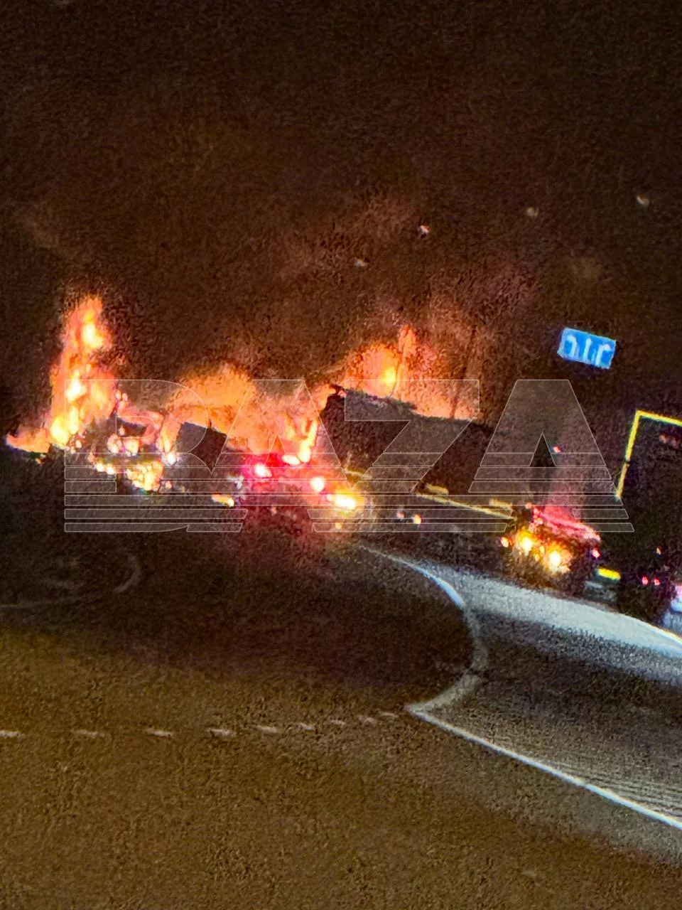 Рейсовый автобус взорвался после столкновения с грузовиком в Краснодарском крае