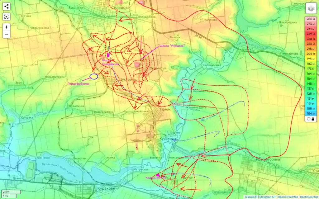 Юрий Подоляка: Селидовско-Кураховское на утро 02.10.24