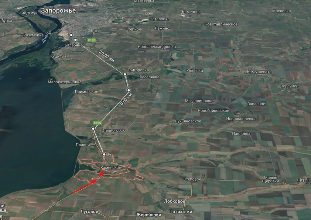 По Каменскому в Запорожской области