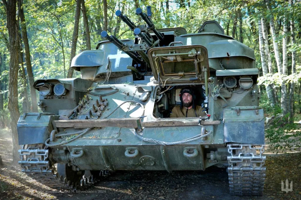 Зенитная самоходная установка ЗСУ-23-4 «Шилка» на вооружении 36 ОБрМП ВСУ