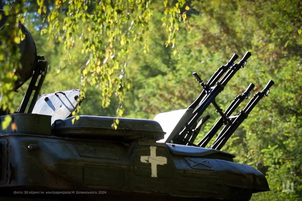 Зенитная самоходная установка ЗСУ-23-4 «Шилка» на вооружении 36 ОБрМП ВСУ