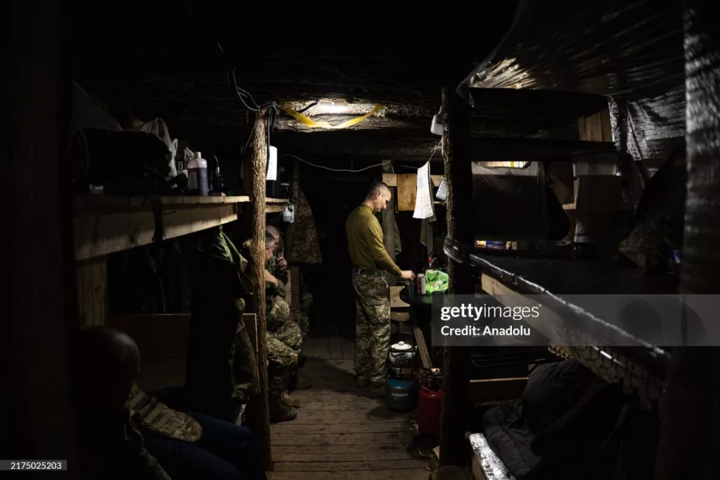 Скрытая позиция 120-мм украинского миномета в Сумской области