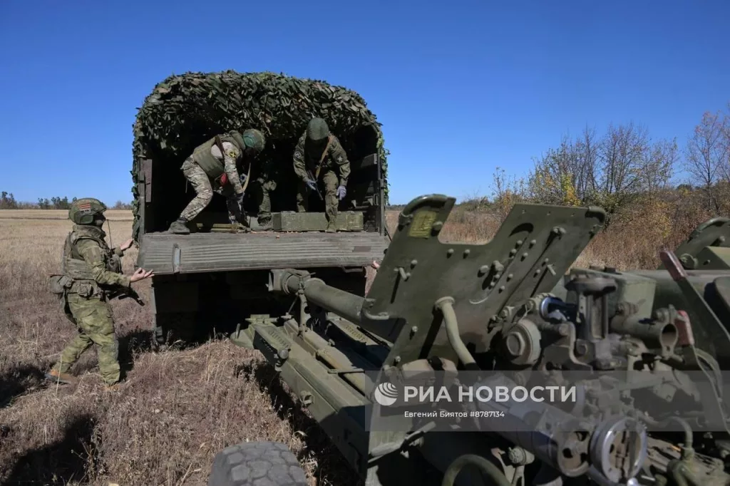 Боевая подготовка артиллеристов Центрального военного округа в ЛНР