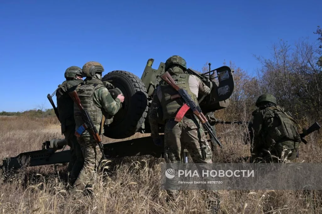 Боевая подготовка артиллеристов Центрального военного округа в ЛНР