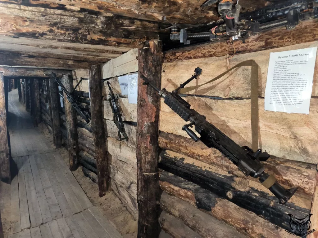 Подземный музей вражеских трофеев одного из подразделений в зоне СВО