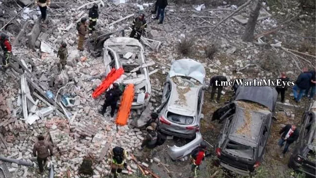 Запорожье, последствия удара ВС РФ: А вы тоже ездите в детский садик на зеленых бусиках и кроссоверах?