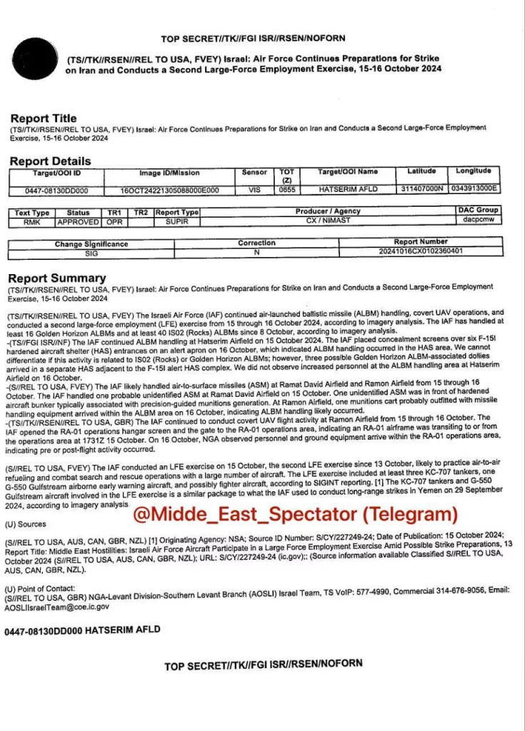 ФБР расследует утечку секретных документов о подготовке Израиля к возможной атаке по иранским объектам – заявил спикер Палаты представителей США Майк Джонсон