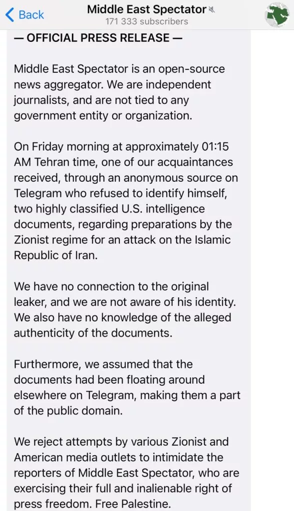 ФБР расследует утечку секретных документов о подготовке Израиля к возможной атаке по иранским объектам – заявил спикер Палаты представителей США Майк Джонсон