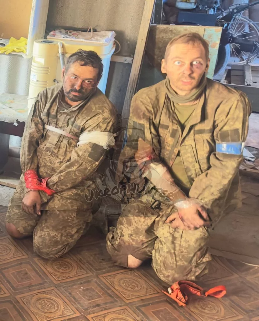 Русские десантники и пленные оккупанты в Курской области