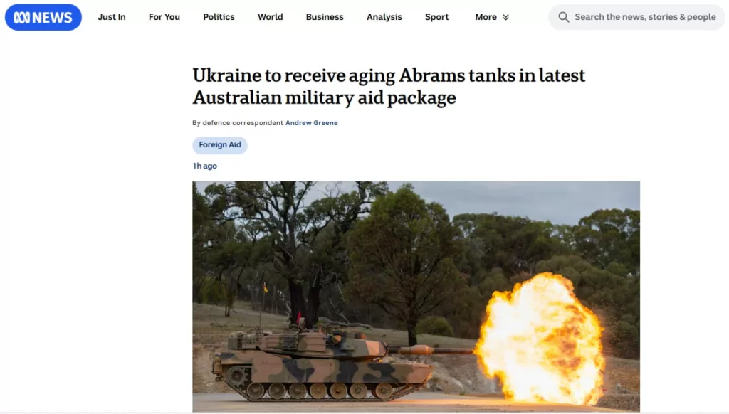 Австралия передаст Украине 49 танков M1A1 Abrams — ABC News