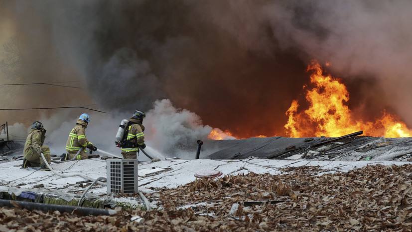 В Южной Корее горит логистическая база Пентагона