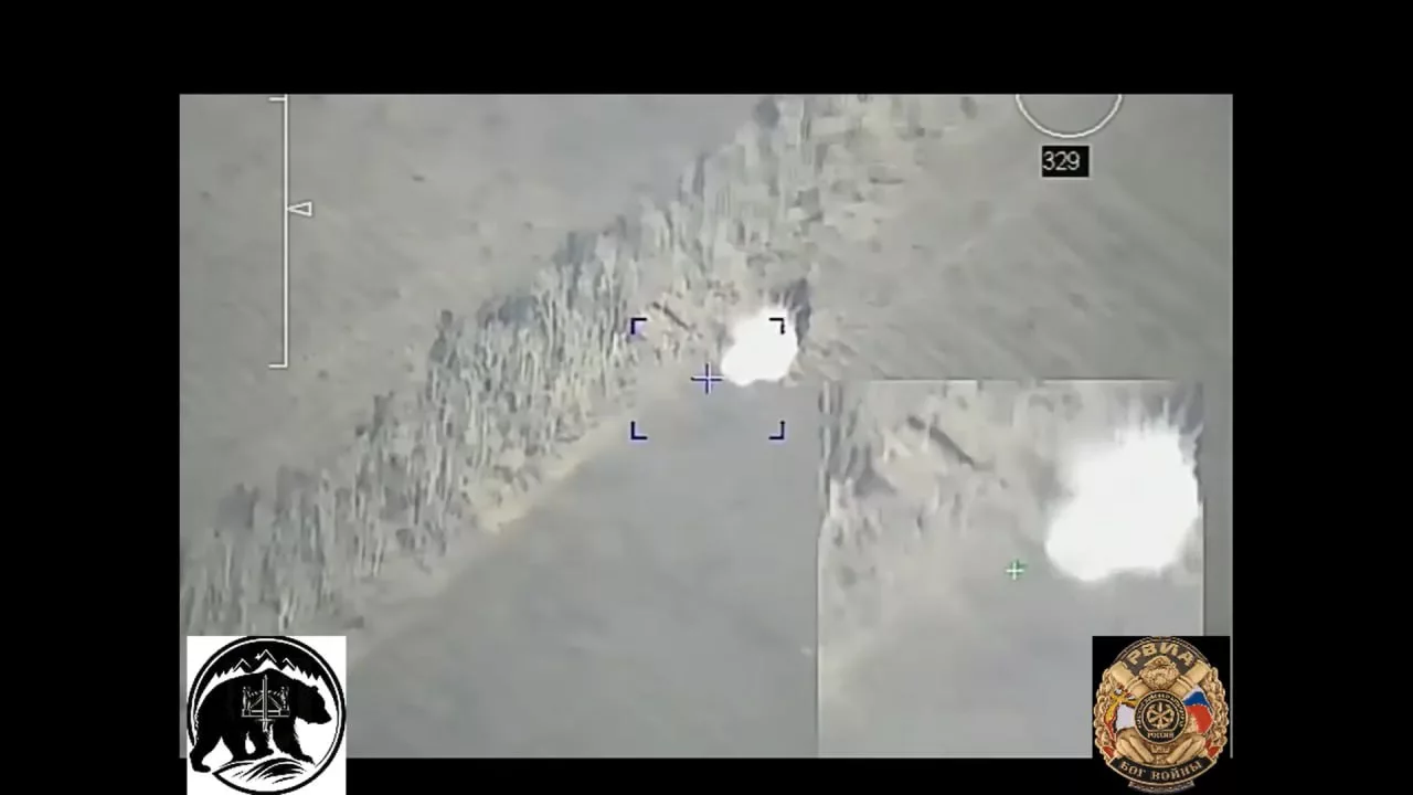 Уничтожение танка Leopard 2A4 попаданием 152-мм УАС "Краснополь" из орудия 291-й артиллерийской бригады в окрестностях села Победа на Марьинском направлении