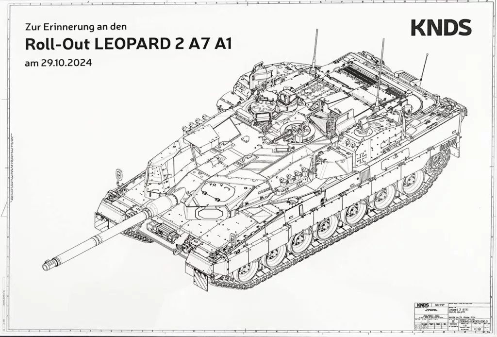 Первое изображение модернизированного Leopard 2A7A1 с комплексом активной защиты (КАЗ) Trophy для немецкой армии