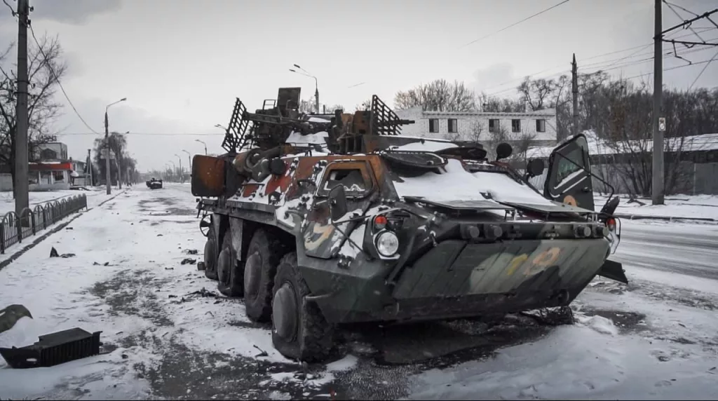 Уничтоженный в районе Харькова украинский БТР-4Е