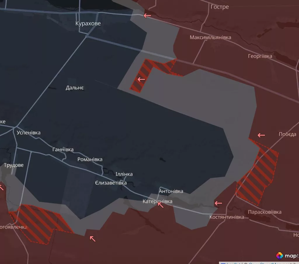 Российские войска начали срезать «карман» к юго-востоку от Курахово