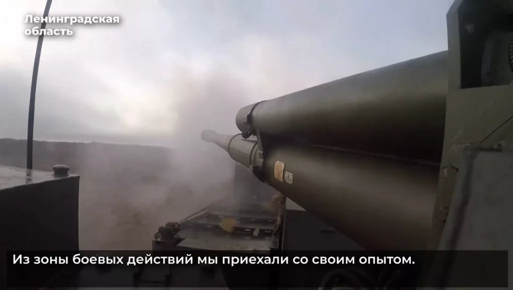 Обучение курсантов Михайловской военной артиллерийской академии на 152-мм колёсной гаубице 2С43 «Мальва»