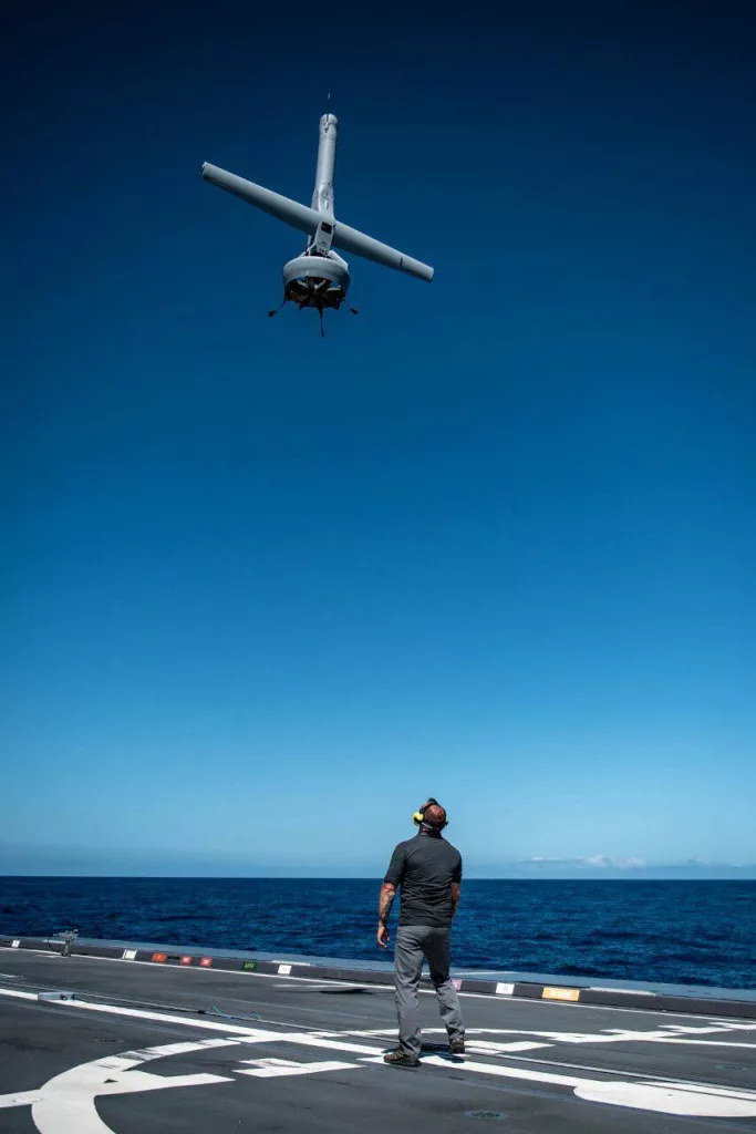 Разведывательные БПЛА MQ-35A (V-Bat) на кораблях ВМС США