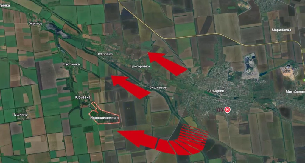 Селидово. После небольшого отдыха войска РФ начинают постепенное расширение плацдарма