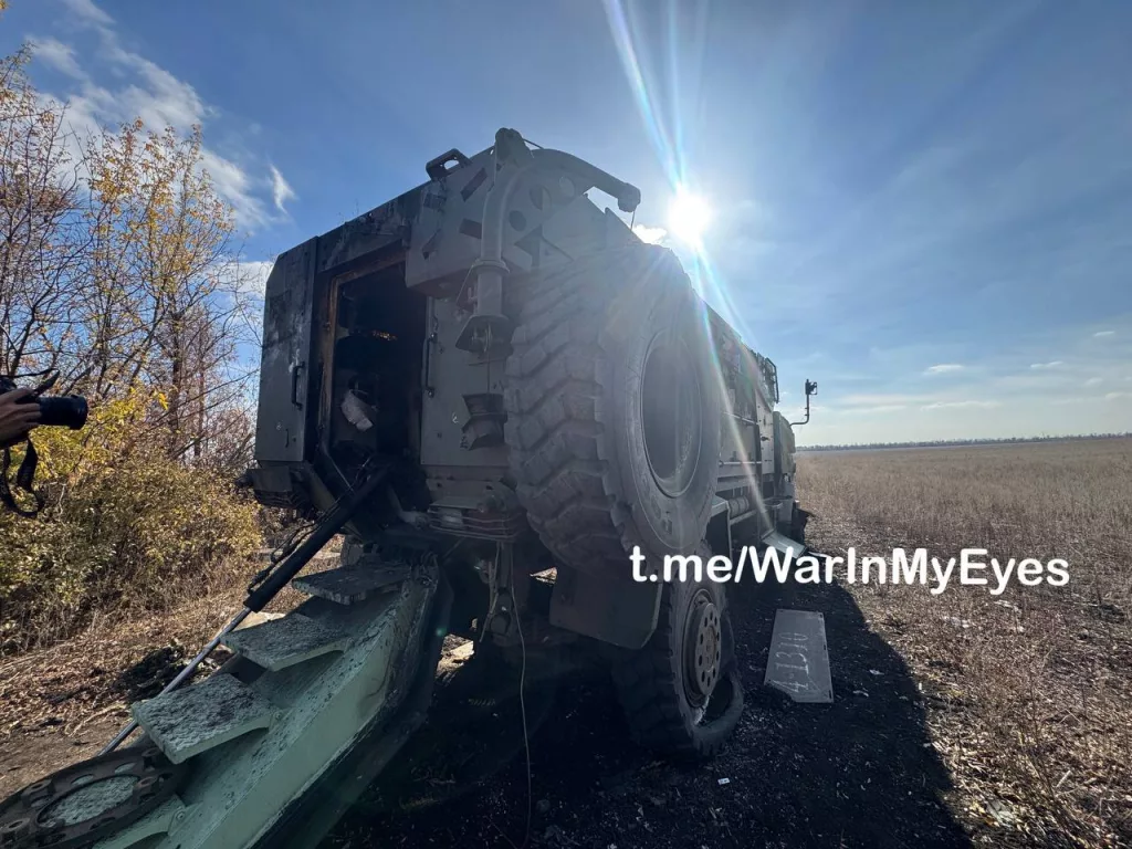 Ещё один уничтоженный турецкий MRAP BMC Kirpi ВСУ рядом с н.п. Калиново на Донбассе