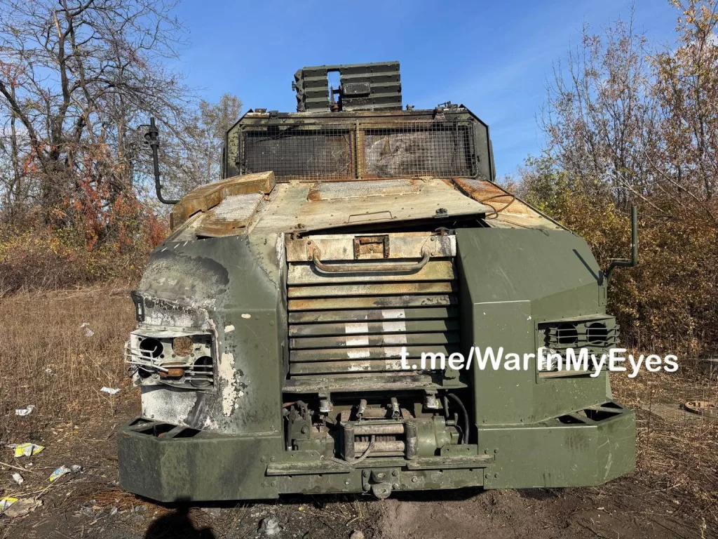 Ещё один уничтоженный турецкий MRAP BMC Kirpi ВСУ рядом с н.п. Калиново на Донбассе