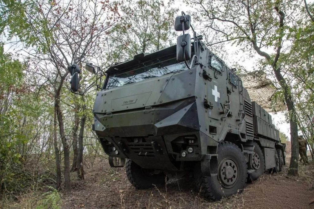 Пока ещё целая 155-мм колёсная САУ «Caesar на шасси Tatra T815 (8x8) 148-ой ОАБр, поставленная из Дании