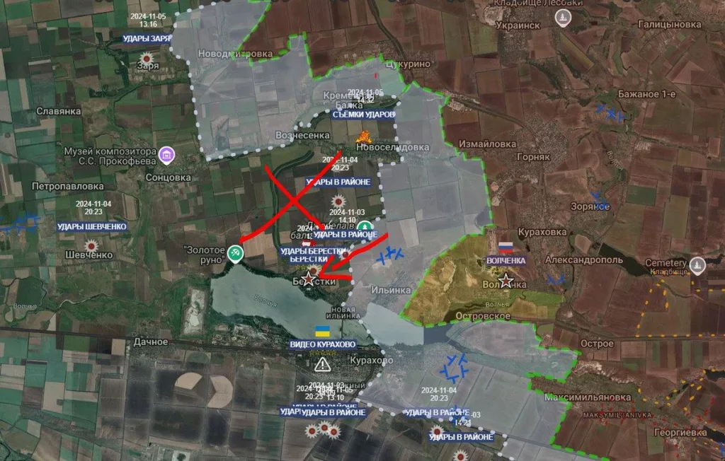 Курахово: Северная петля вокруг Кураховского водохранилища продолжает сжиматься