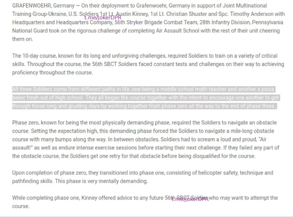 В центральном тренировочном лагере ВСУ в Германии начало месяца было сложное