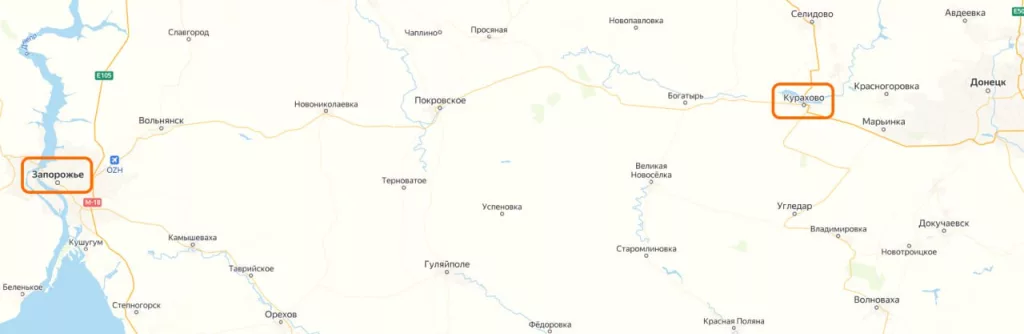 ВС России перерезают трассу Запорожье - Курахово — Владимир Рогов