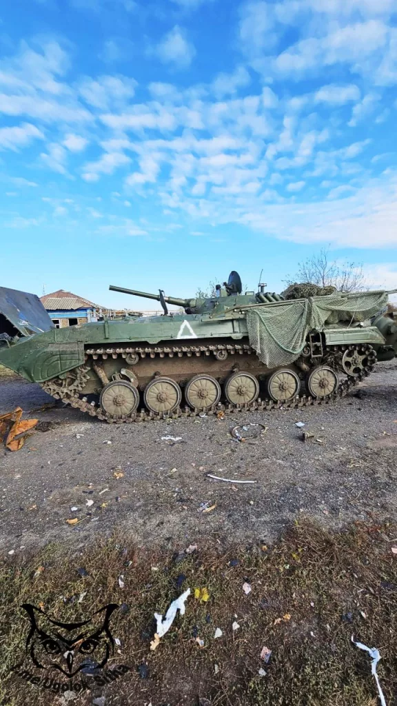 Курская область. Подбитая трофейная украинская БМП-1