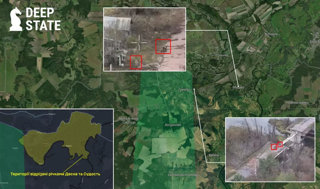Работа российских ДРГ в селах Муравьи, Колос, Новосёловка и Гремяч приграничья Черниговской области