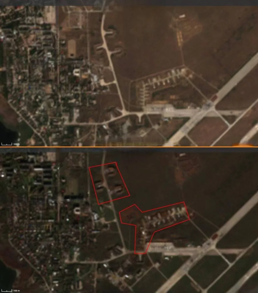 Массовое строительство железобетонных укрытий для авиации сразу на нескольких авиабазах ВКС России попало в кадр западных спутников