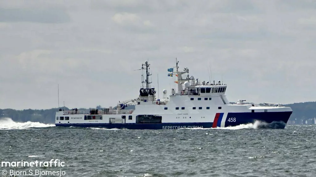 Новый пограничный патрульный корабль «Подольск» (б.н 458) проекта 22120 во время перехода из Мурманска в Невельск (остров Сахалин), август-октябрь 2024 года