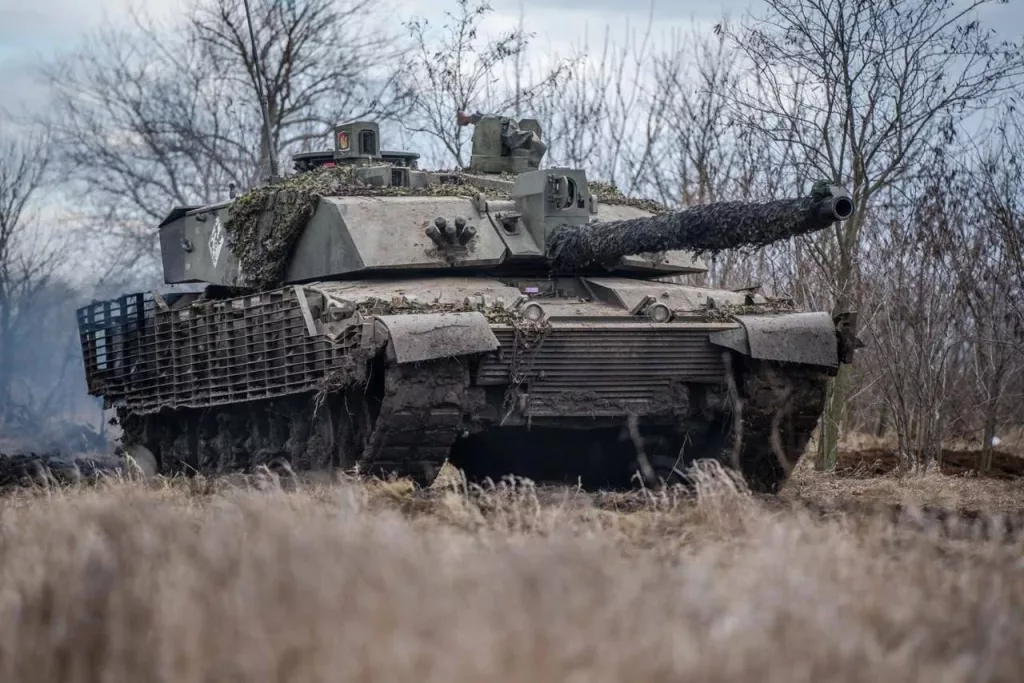 Пока ещё целый британский Challenger 2 на вооружении 82-й ОДШБр ВСУ
