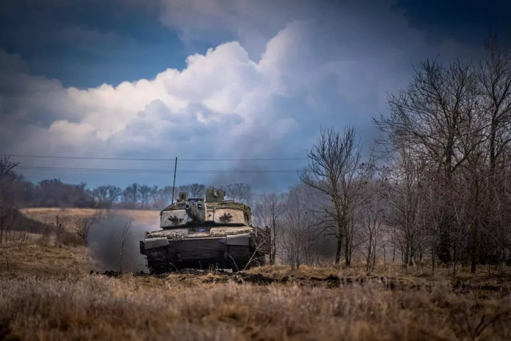 Пока ещё целый британский Challenger 2 на вооружении 82-й ОДШБр ВСУ