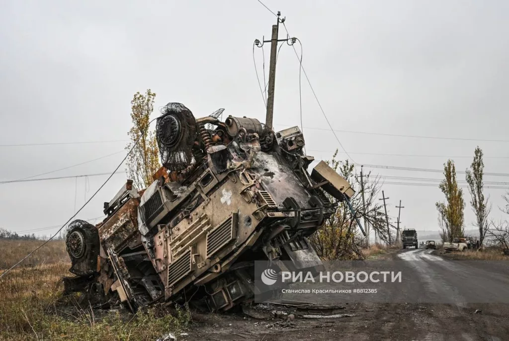Немного приунывший американский MRAP Maxx Pro ВСУ на Красноармейском направлении