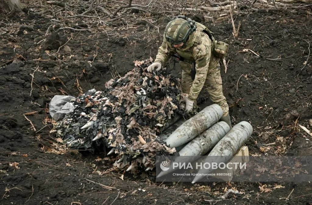 Боевая работа расчёта 203-мм самоходной пушки 2С7М «Малка» группировки войск «Центр» на Красноармейском направлении