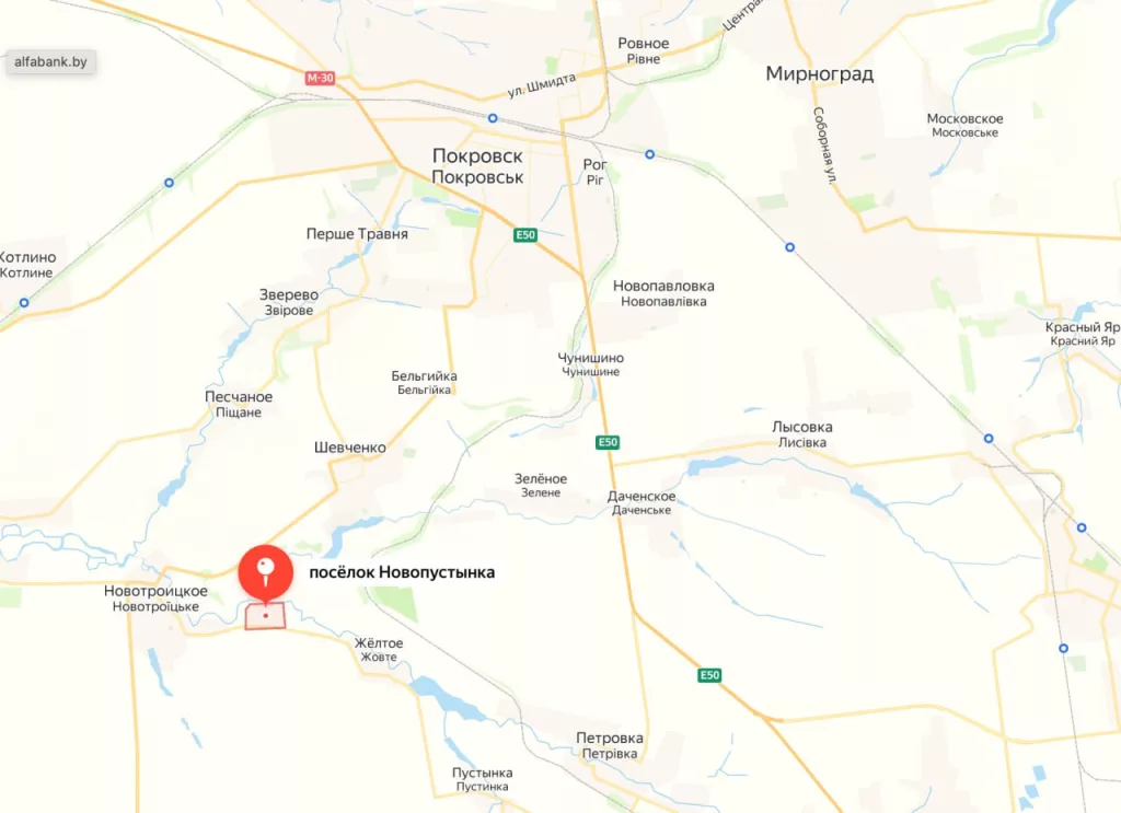 Российские войска освободили Новопустынку на Покровском направлении, а также Успеновку на Кураховском