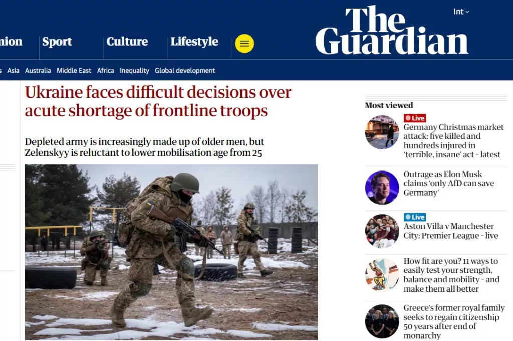 ВСУ переводят подразделения ПВО в пехоту из-за нехватки людей  – The Guardian