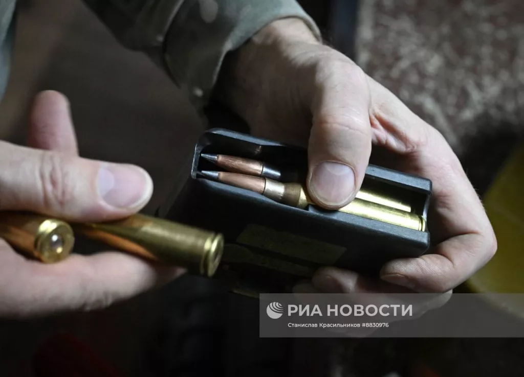 Снайперы отдельной бригады специального назначения группировки войск «Центр» на Красноармейском направлении