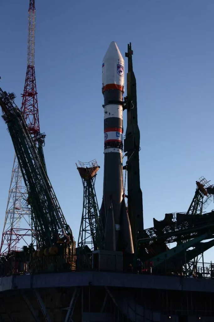На космодроме Байконур  вывезли ракету «Союз» с новым спутником «Ресурс-П»