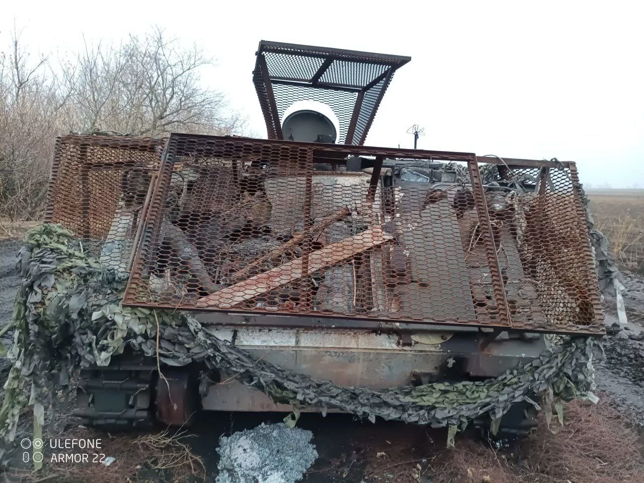 Уничтоженная бронетехника ВСУ возле сёл Шахтёрское и Новоукраинка на Кураховском направлении